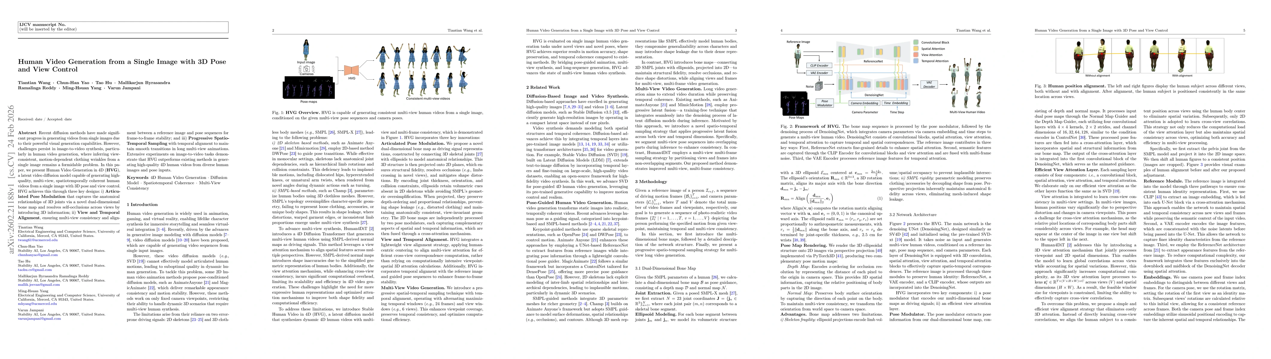 Thumbnail for Human Video Generation from a Single Image with 3D Pose and View Control