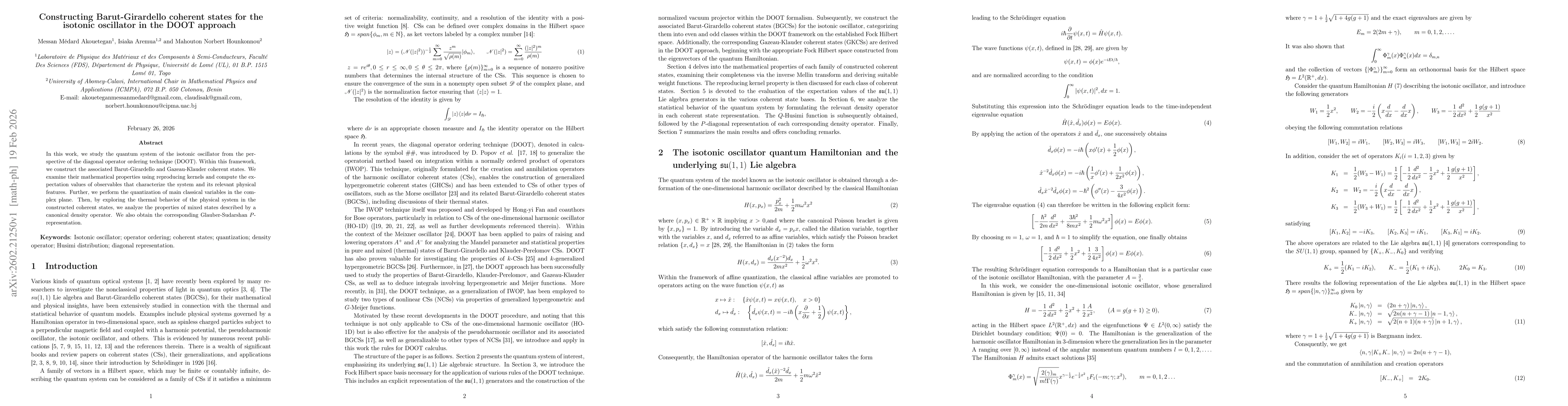 Thumbnail for Constructing Barut-Girardello coherent states for the isotonic oscillator in the DOOT approach