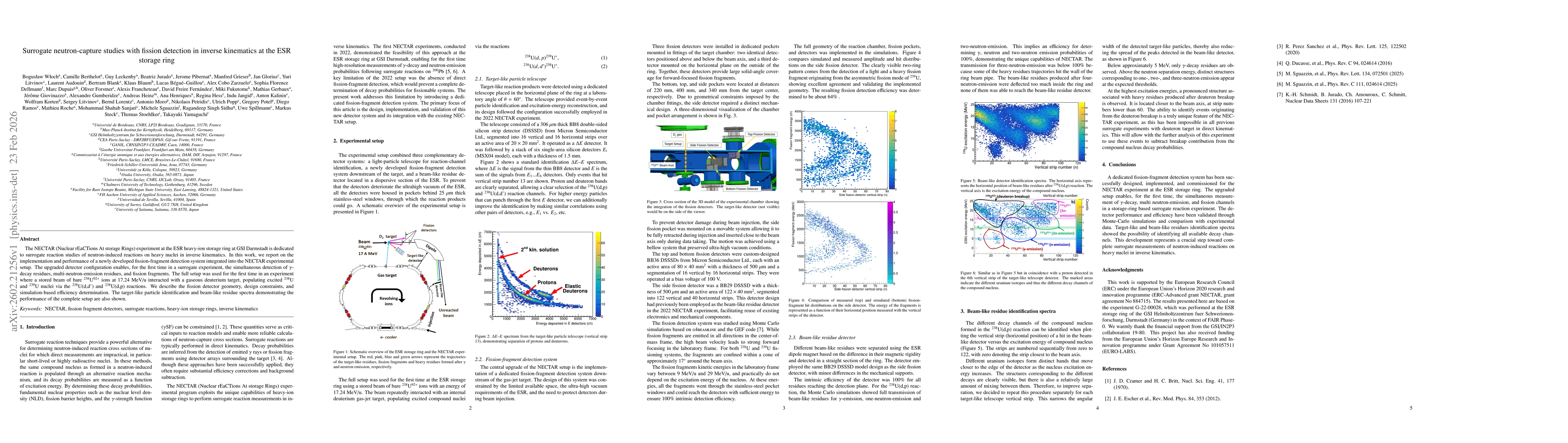 Thumbnail for Surrogate neutron-capture studies with fission detection in inverse kinematics at the ESR storage ring