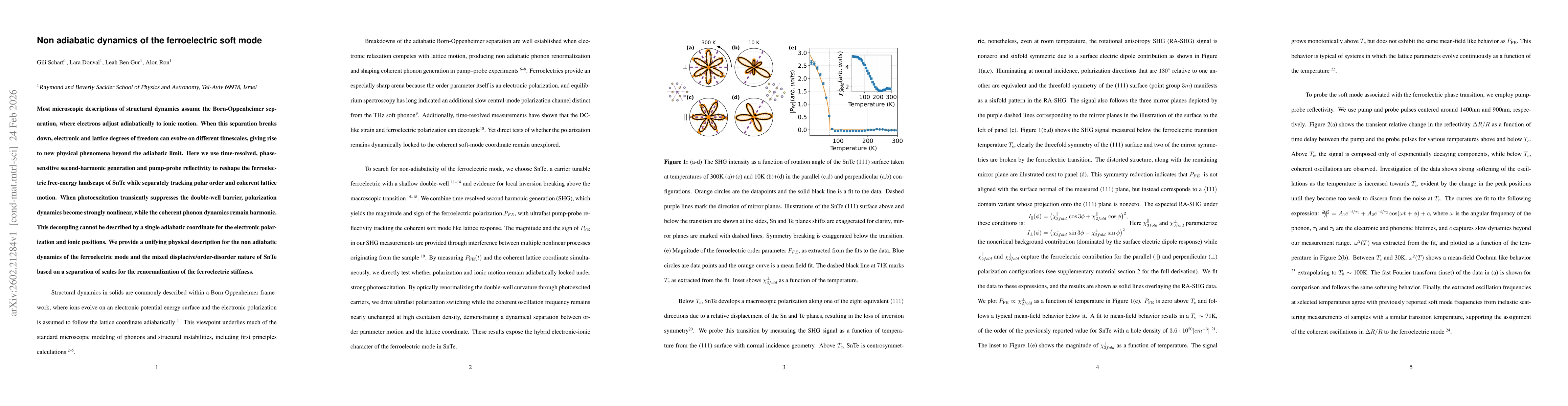 Thumbnail for Non adiabatic dynamics of the ferroelectric soft mode