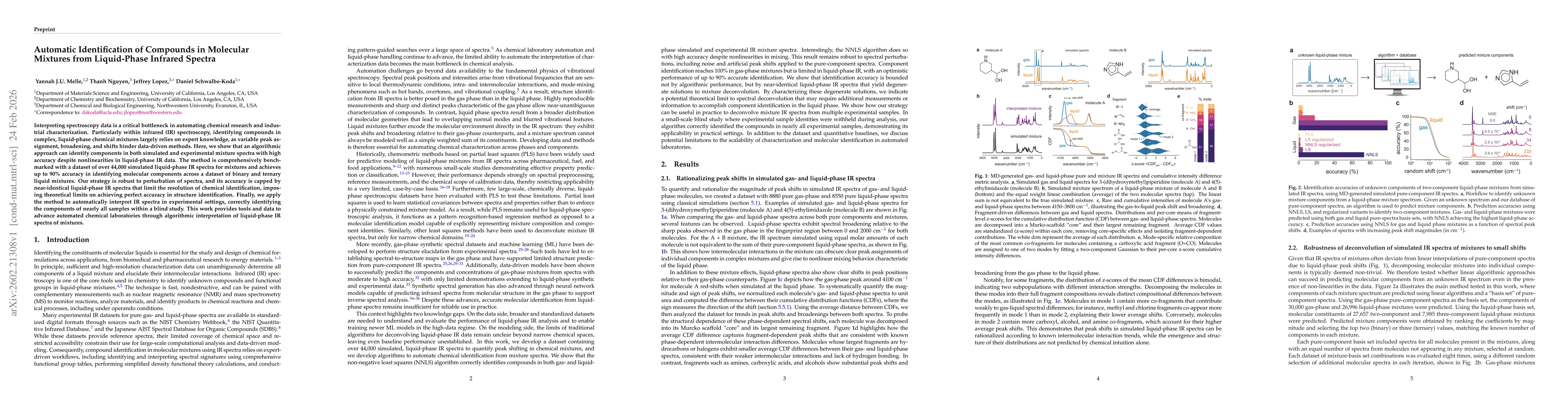 Thumbnail for Automatic Identification of Compounds in Molecular Mixtures from Liquid-Phase Infrared Spectra