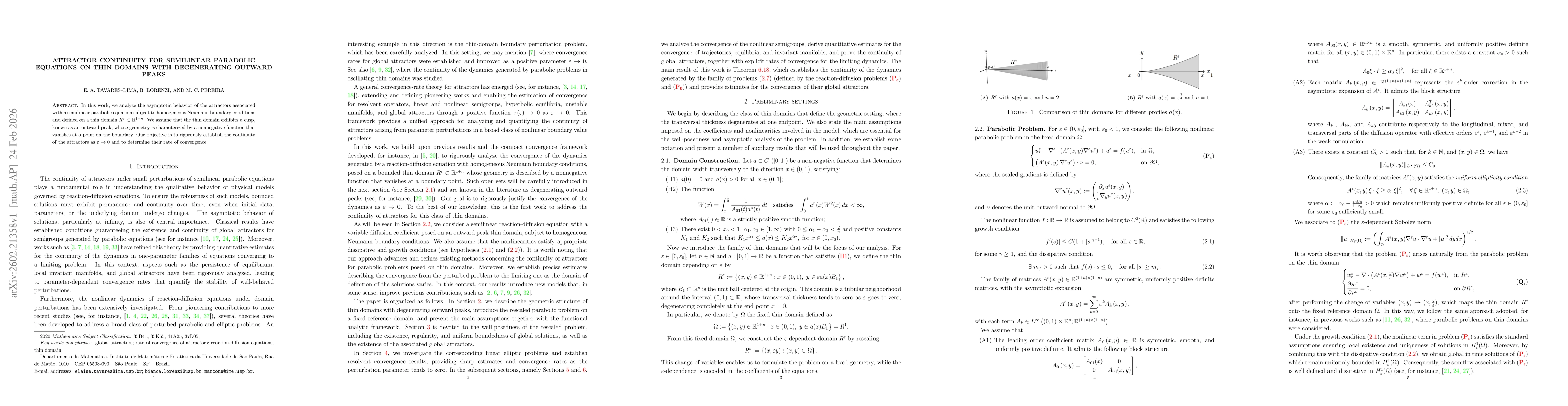 Thumbnail for Attractor Continuity for Semilinear Parabolic Equations on Thin Domains with Degenerating Outward Peaks