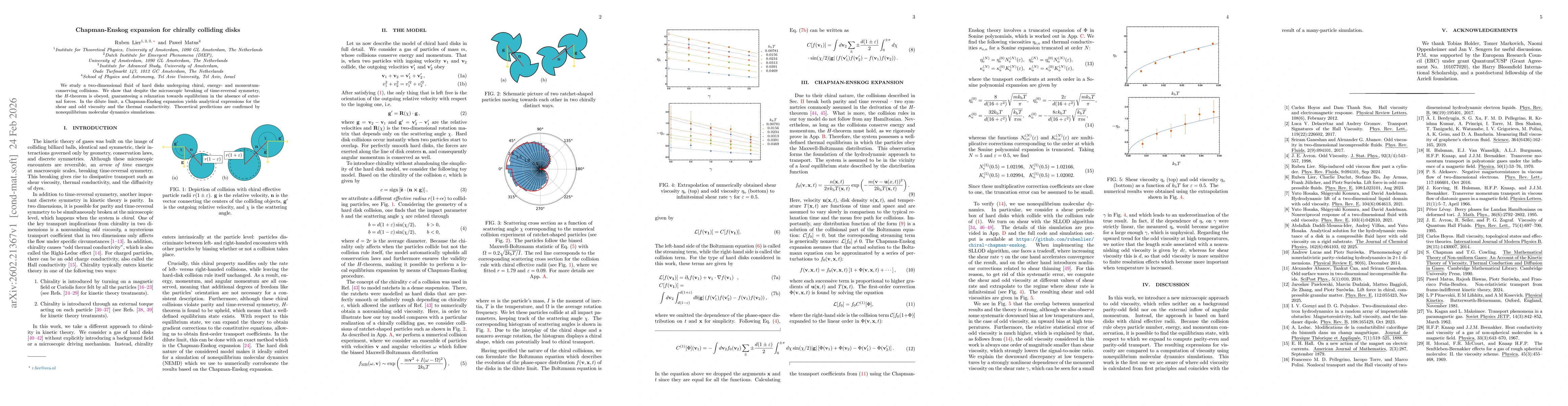 Thumbnail for Chapman-Enskog expansion for chirally colliding disks