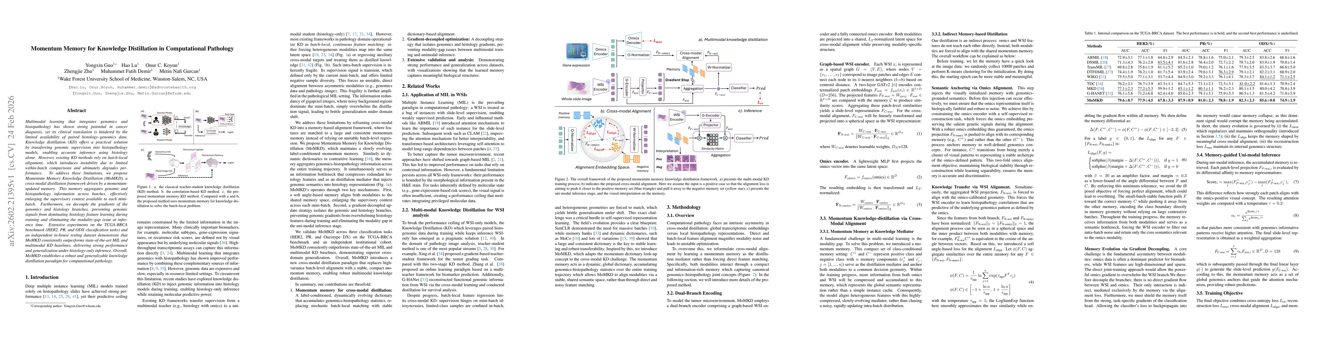 Thumbnail for Momentum Memory for Knowledge Distillation in Computational Pathology