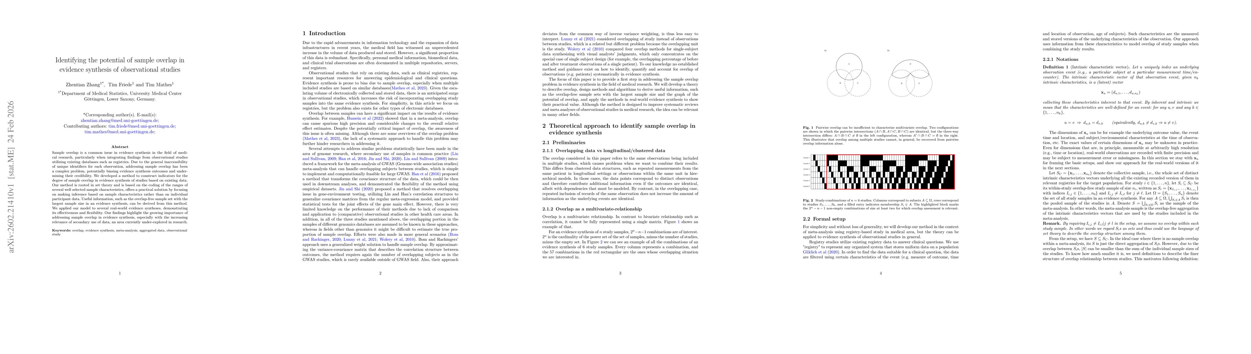 Thumbnail for Identifying the potential of sample overlap in evidence synthesis of observational studies