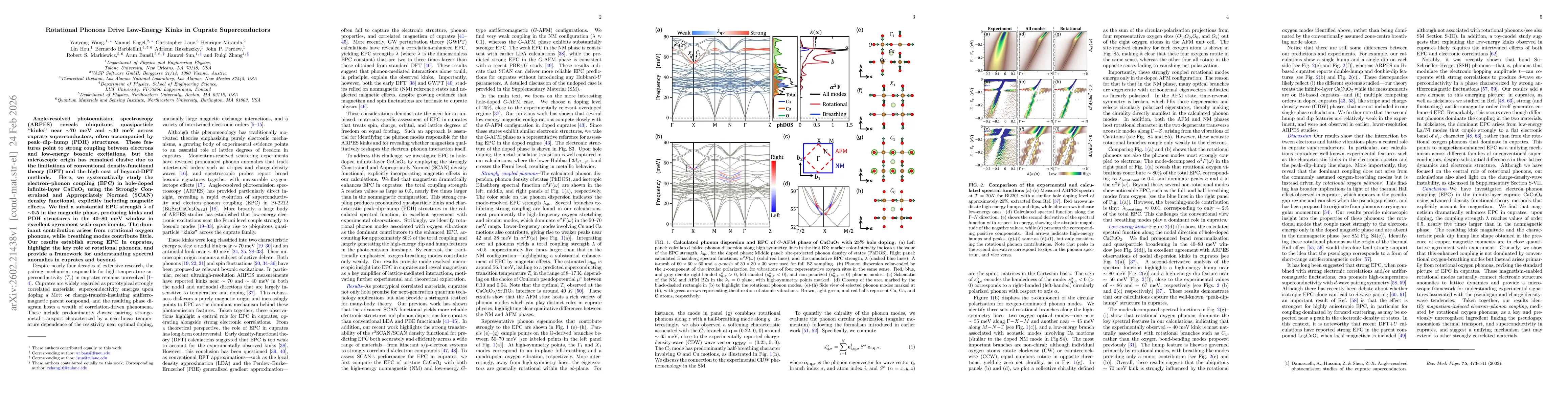Thumbnail for Rotational Phonons Drive Low-Energy Kinks in Cuprate Superconductors