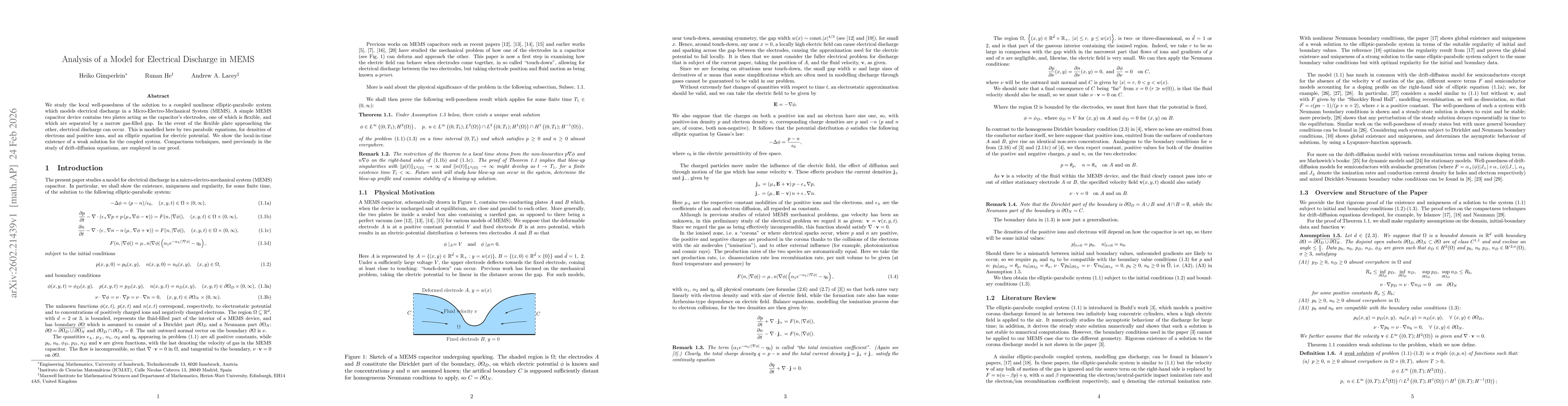 Thumbnail for Analysis of a Model for Electrical Discharge in MEMS