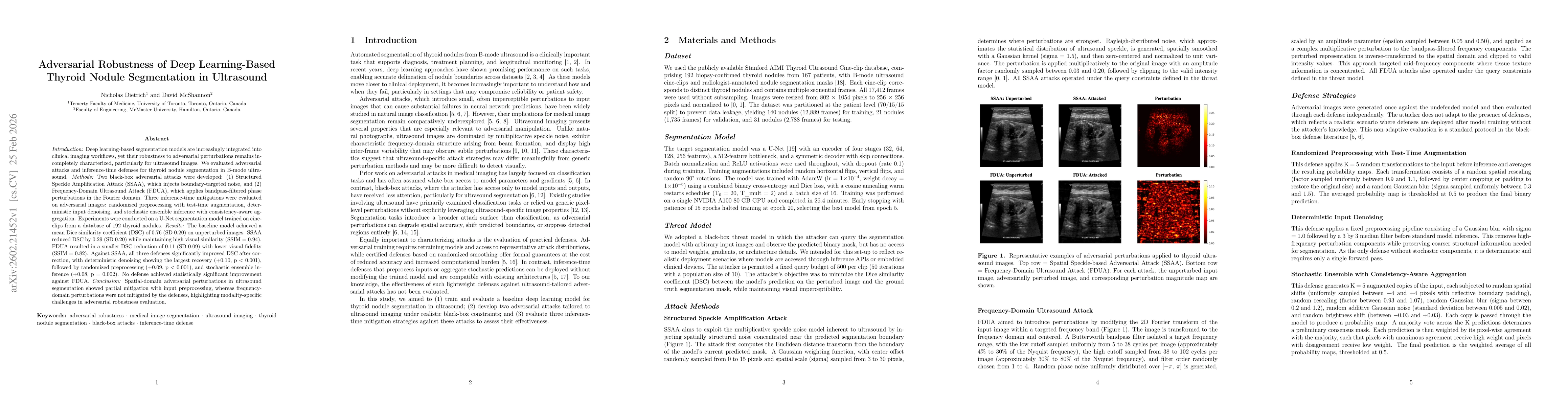 Thumbnail for Adversarial Robustness of Deep Learning-Based Thyroid Nodule Segmentation in Ultrasound