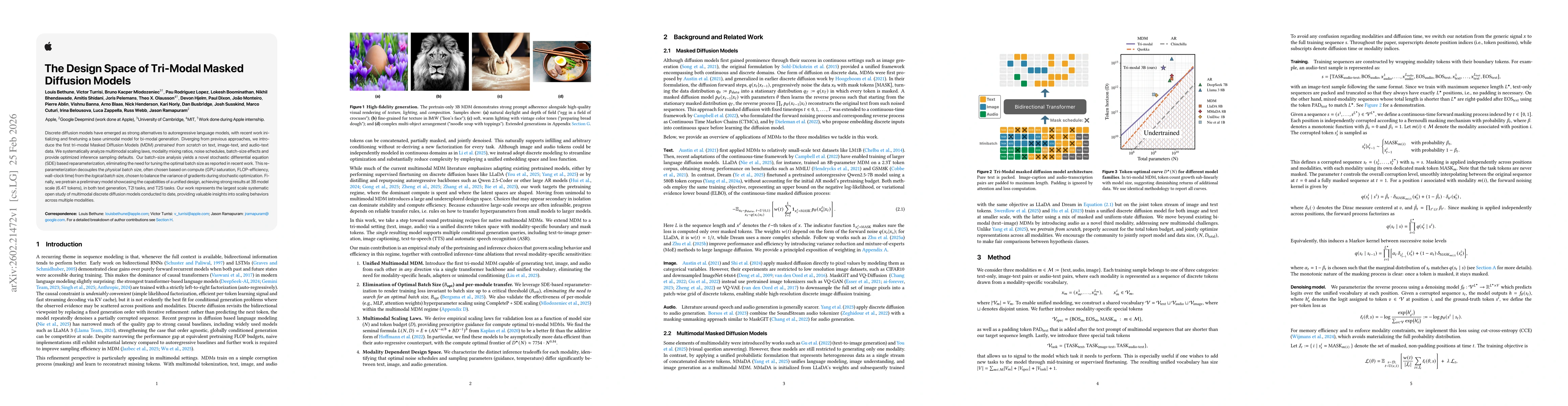 Thumbnail for The Design Space of Tri-Modal Masked Diffusion Models