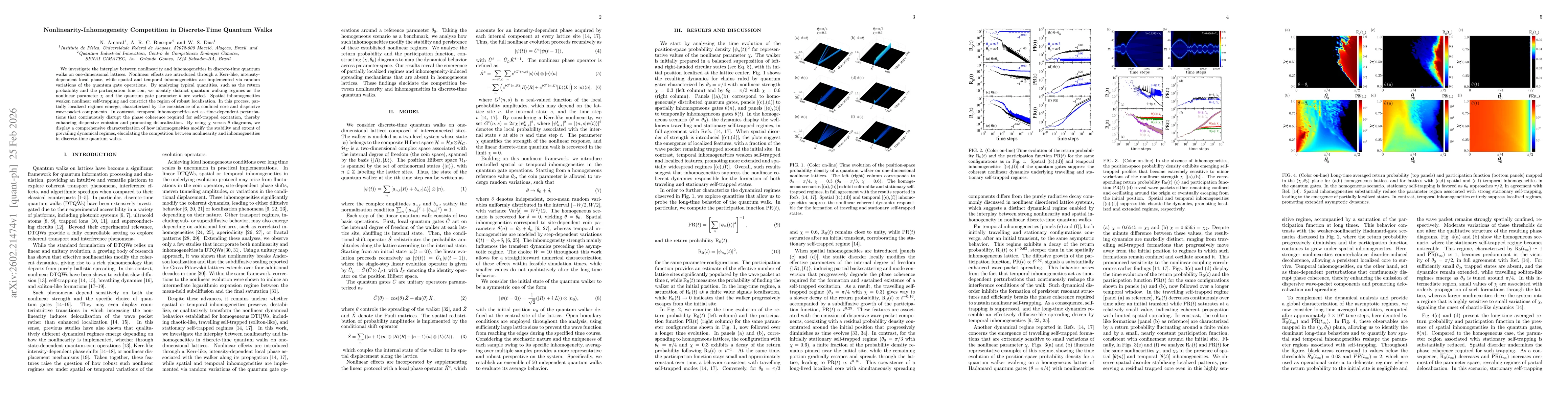Thumbnail for Nonlinearity-Inhomogeneity Competition in Discrete-Time Quantum Walks