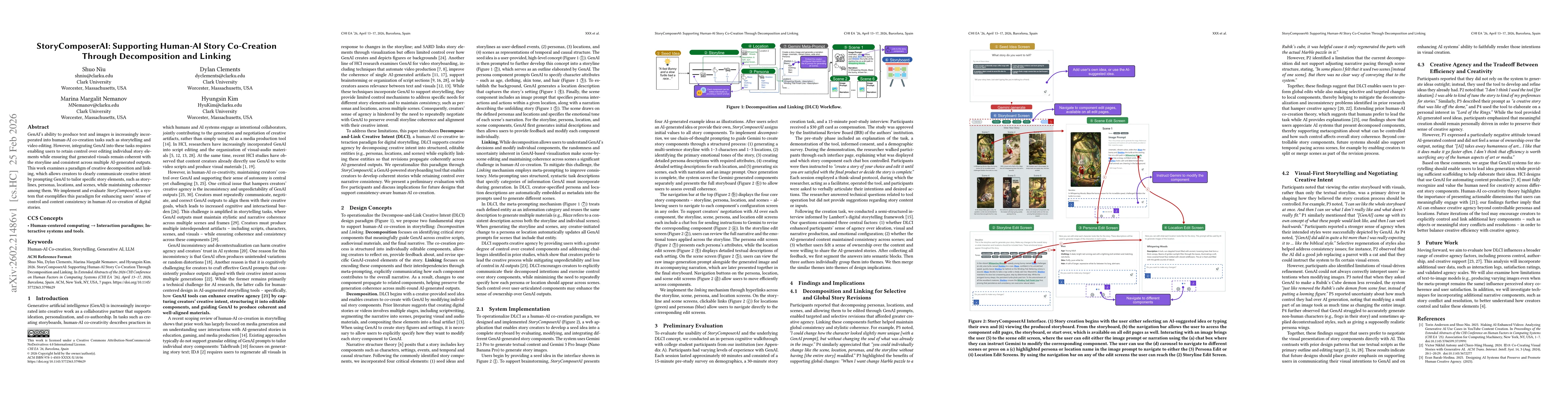 Thumbnail for StoryComposerAI: Supporting Human-AI Story Co-Creation Through Decomposition and Linking