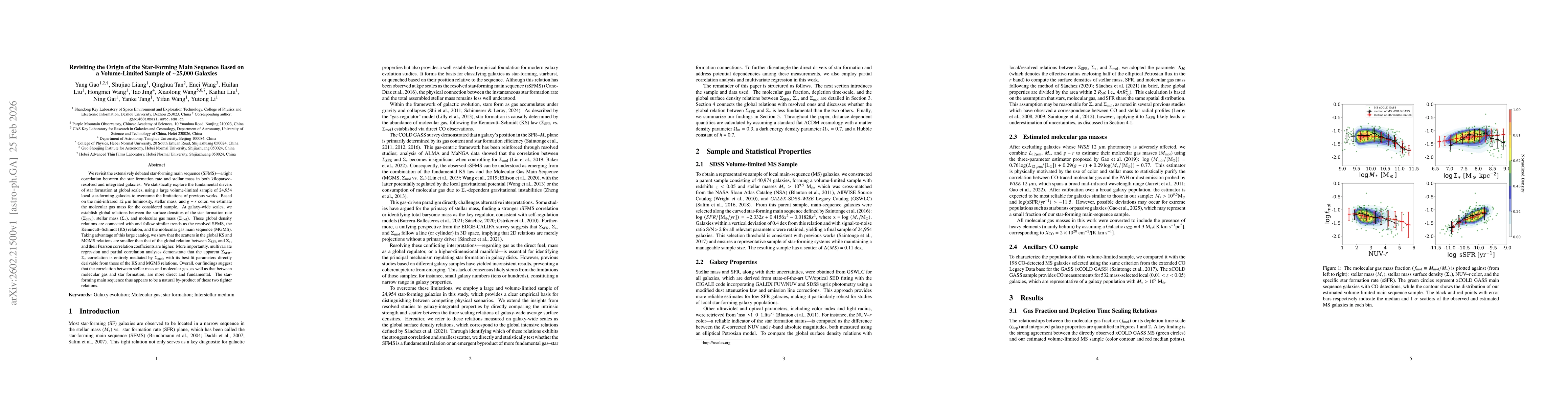 Thumbnail for Revisiting the Origin of the Star-Forming Main Sequence Based on a Volume-Limited Sample of ~25,000 Galaxies