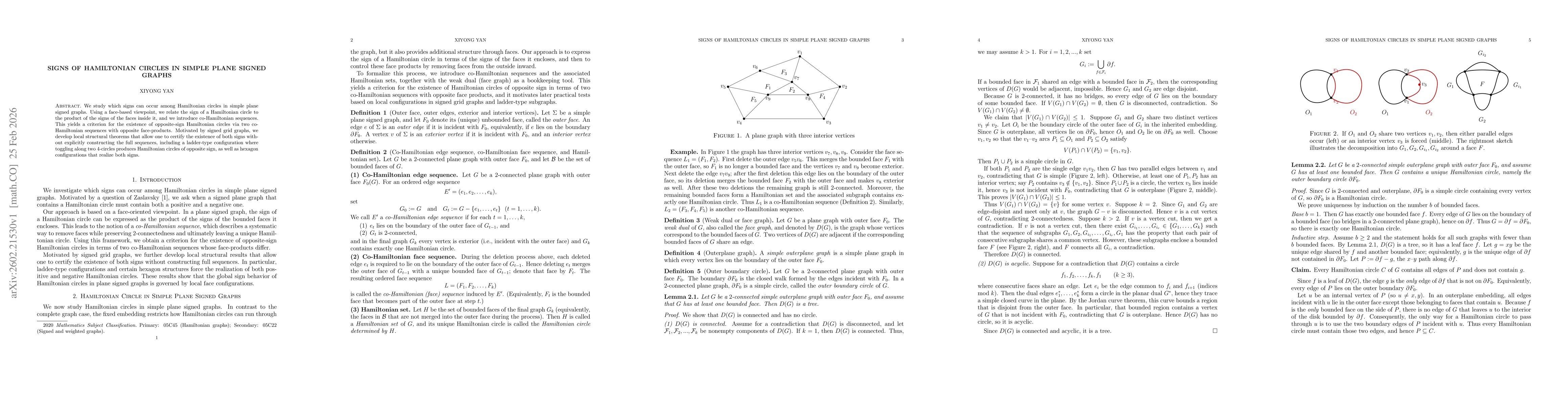 Thumbnail for Signs of Hamiltonian Circles in Simple Plane Signed Graphs
