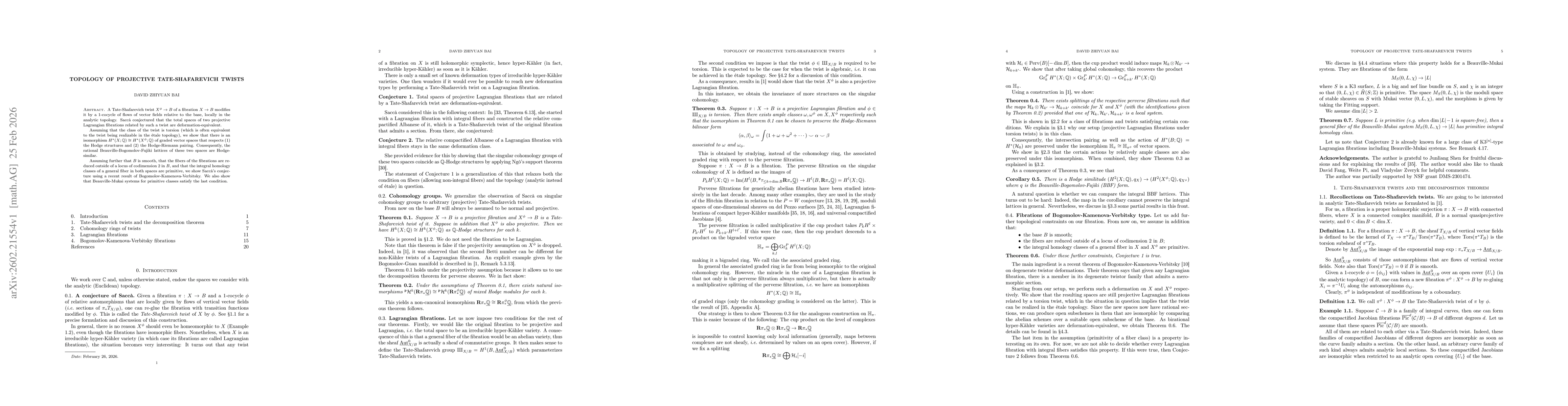 Thumbnail for Topology of projective Tate-Shafarevich twists