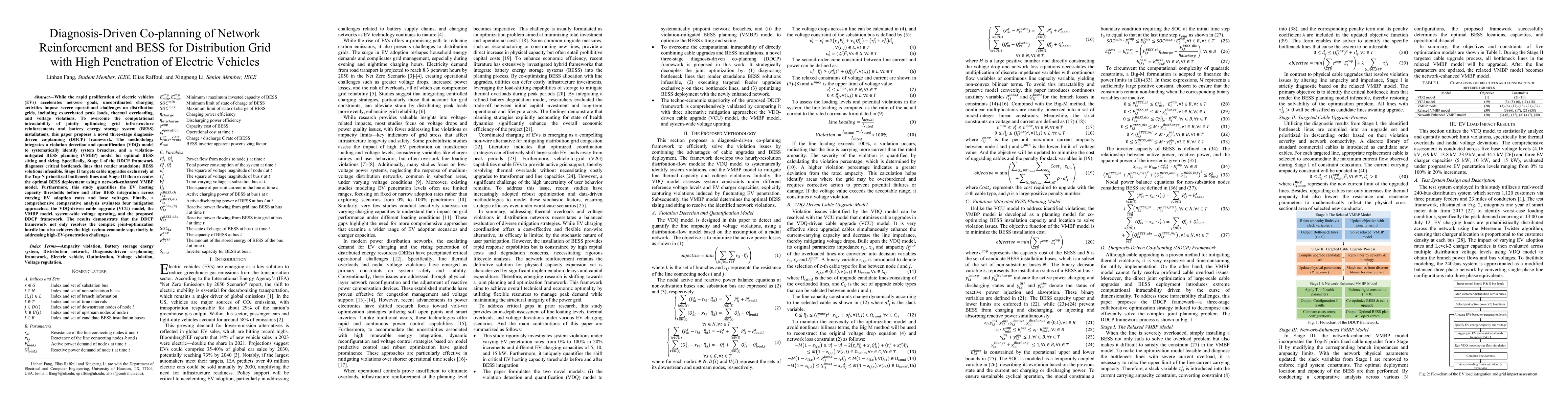 Thumbnail for Diagnosis-Driven Co-planning of Network Reinforcement and BESS for Distribution Grid with High Penetration of Electric Vehicles