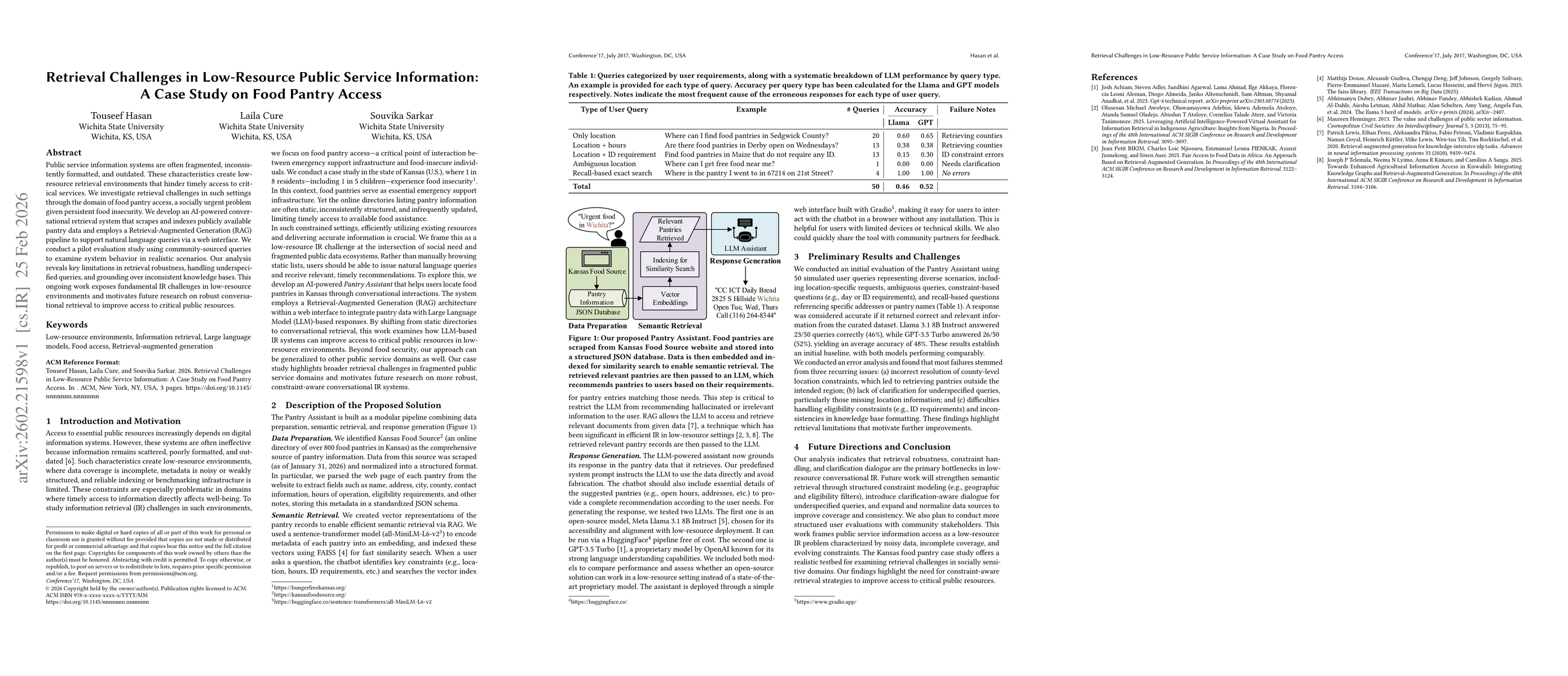 Thumbnail for Retrieval Challenges in Low-Resource Public Service Information: A Case Study on Food Pantry Access