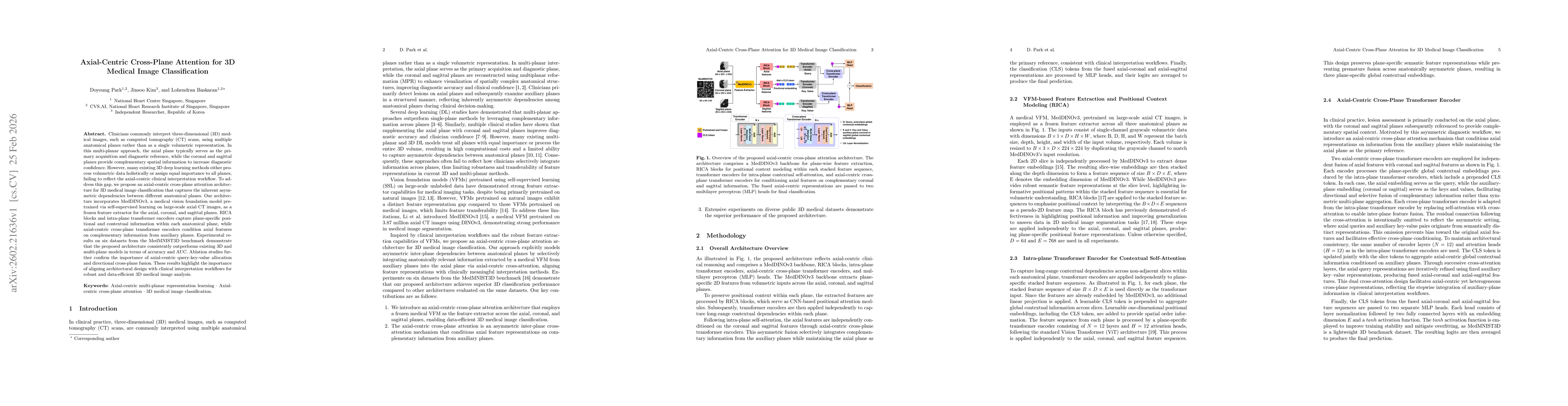 Thumbnail for Axial-Centric Cross-Plane Attention for 3D Medical Image Classification