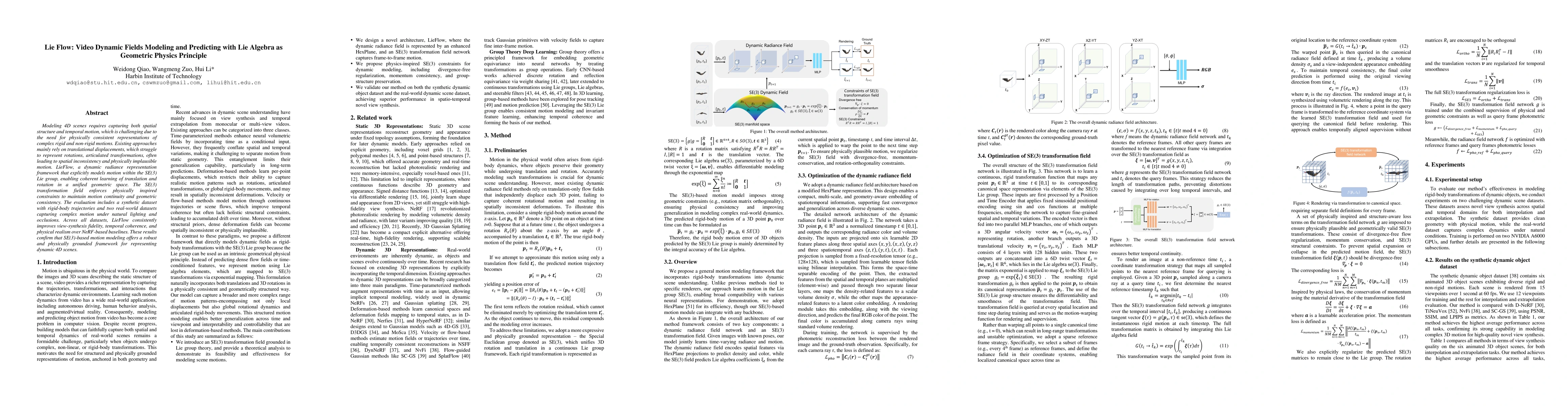 Thumbnail for Lie Flow: Video Dynamic Fields Modeling and Predicting with Lie Algebra as Geometric Physics Principle