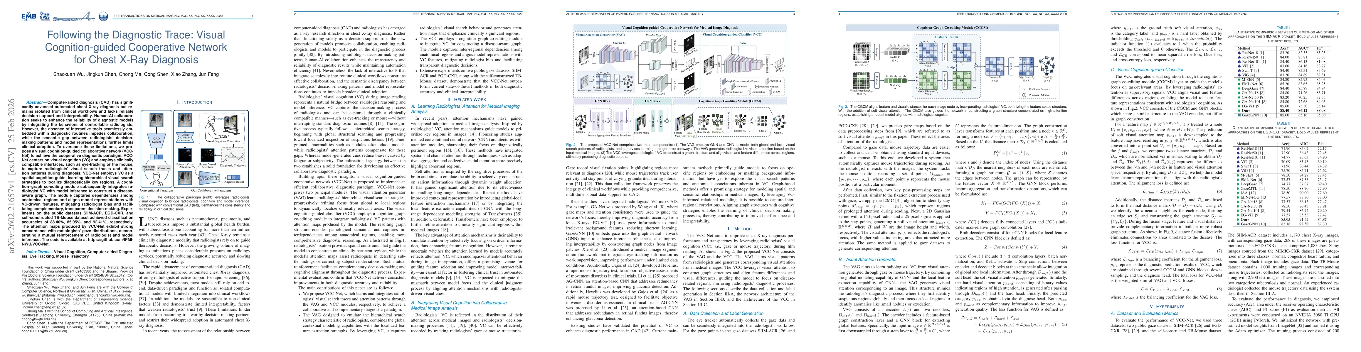 Thumbnail for Following the Diagnostic Trace: Visual Cognition-guided Cooperative Network for Chest X-Ray Diagnosis