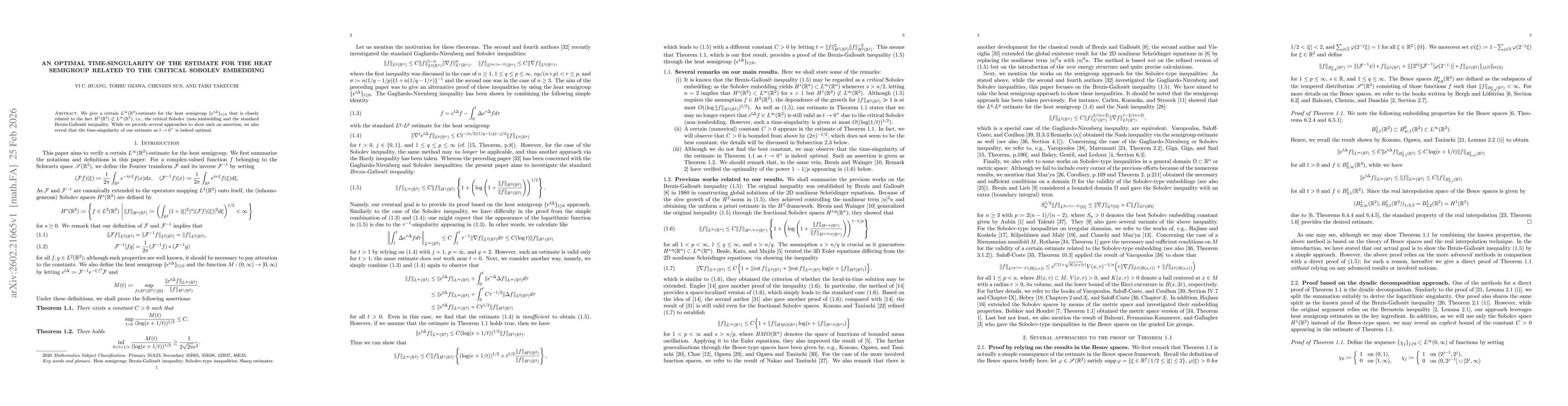 Thumbnail for An optimal time-singularity of the estimate for the heat semigroup related to the critical Sobolev embedding