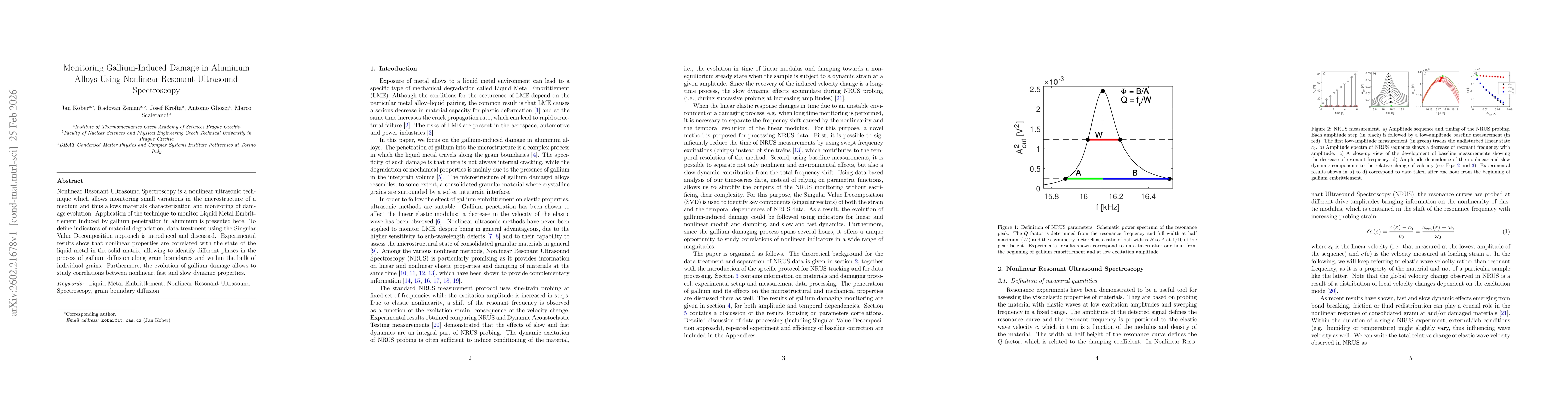 Thumbnail for Monitoring Gallium-Induced Damage in Aluminum Alloys Using Nonlinear Resonant Ultrasound Spectroscopy