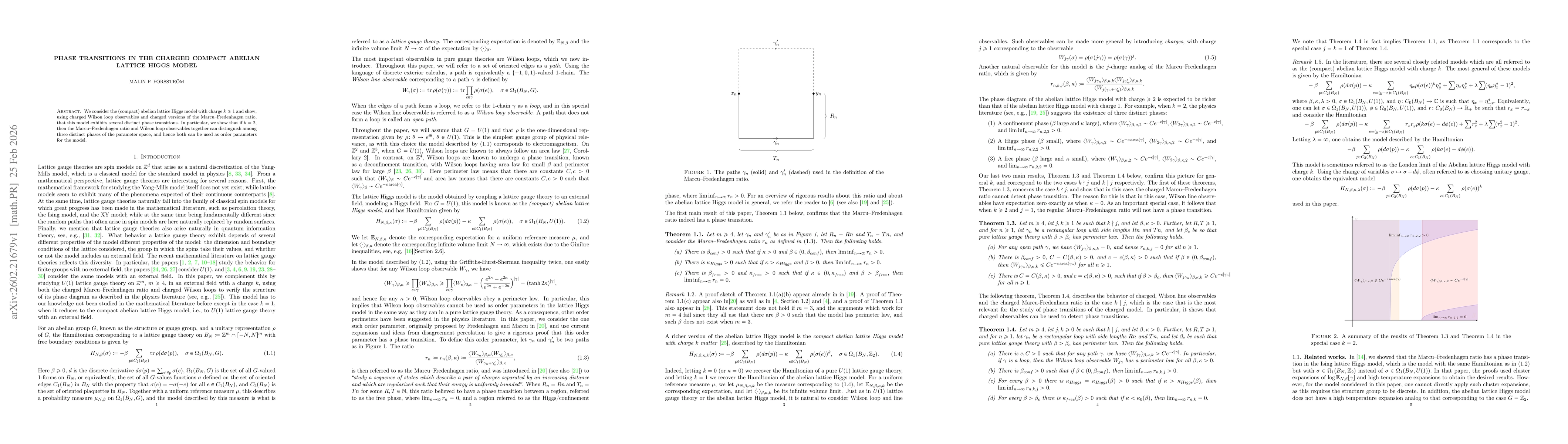 Thumbnail for Phase transitions in the charged compact abelian lattice Higgs model