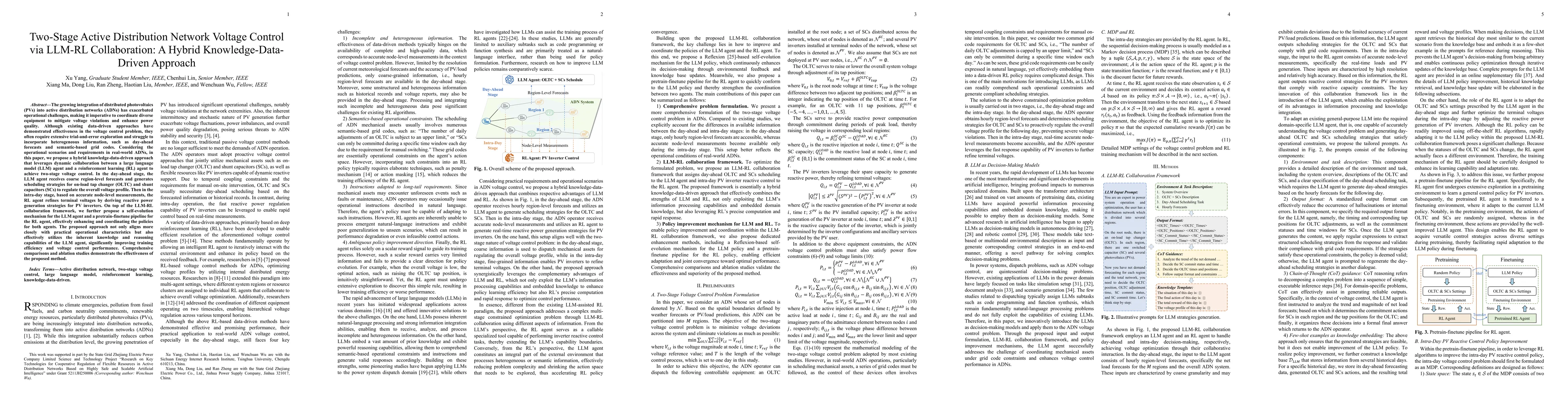 Thumbnail for Two-Stage Active Distribution Network Voltage Control via LLM-RL Collaboration: A Hybrid Knowledge-Data-Driven Approach