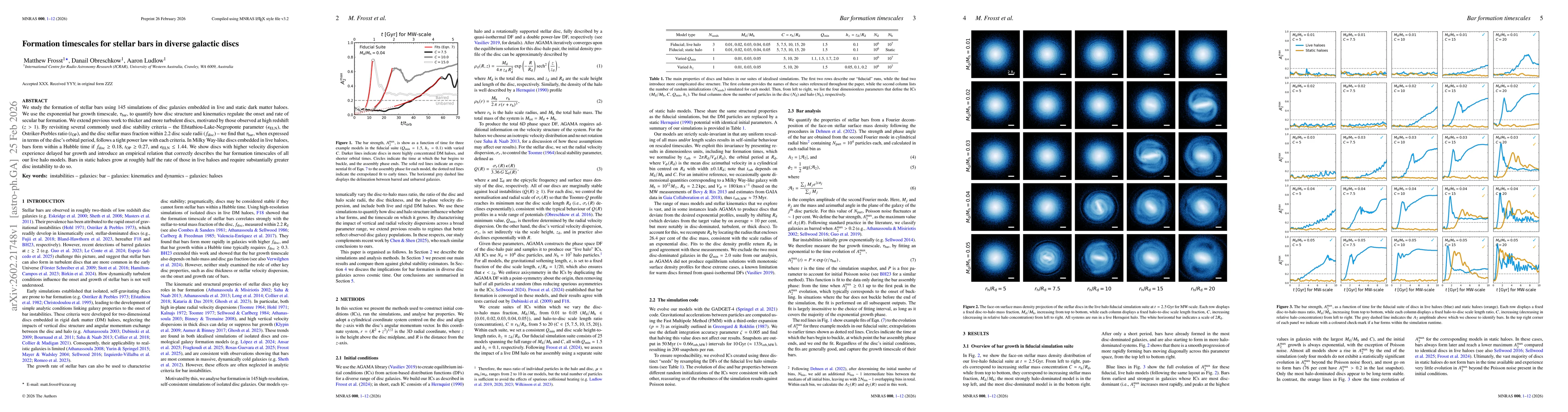 Thumbnail for Formation timescales for stellar bars in diverse galactic discs