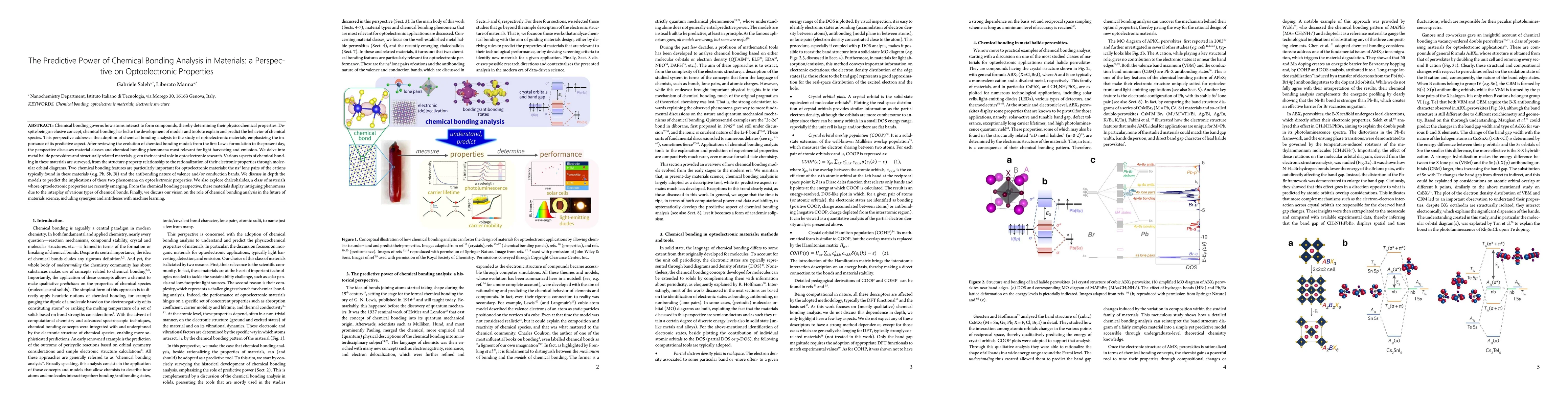 Thumbnail for The Predictive Power of Chemical Bonding Analysis in Materials: a Perspective on Optoelectronic Properties