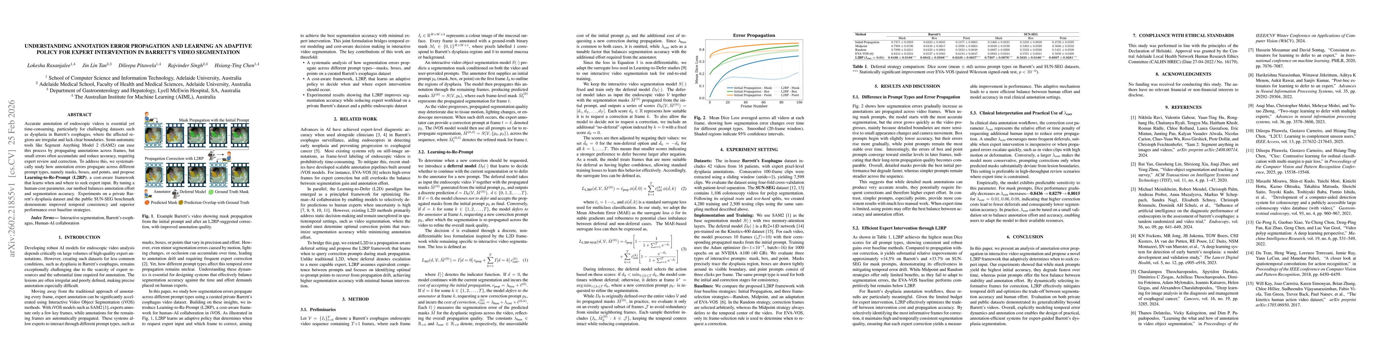 Thumbnail for Understanding Annotation Error Propagation and Learning an Adaptive Policy for Expert Intervention in Barrett's Video Segmentation