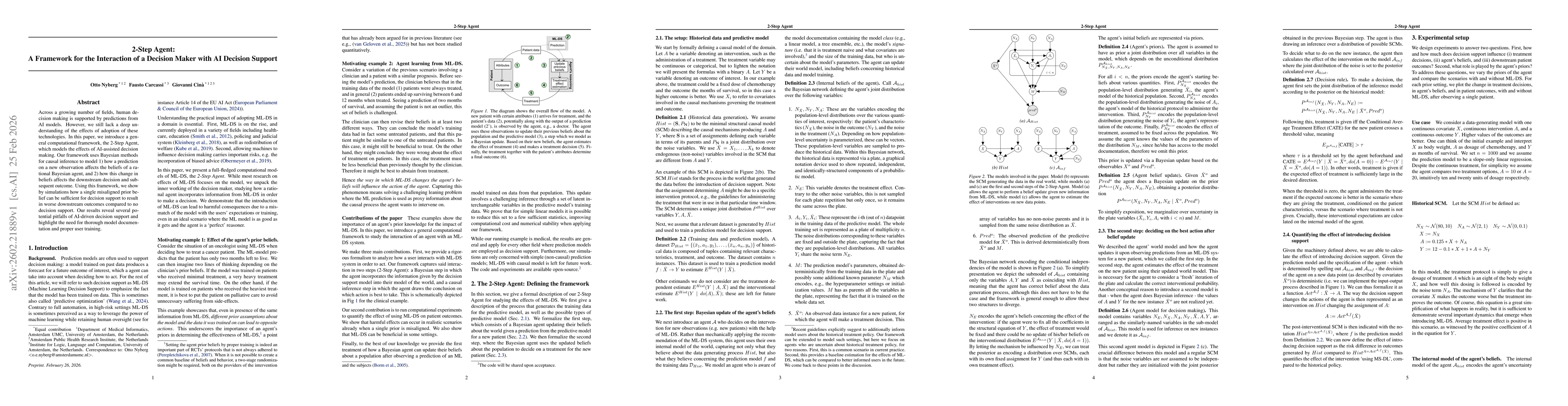 Thumbnail for 2-Step Agent: A Framework for the Interaction of a Decision Maker with AI Decision Support