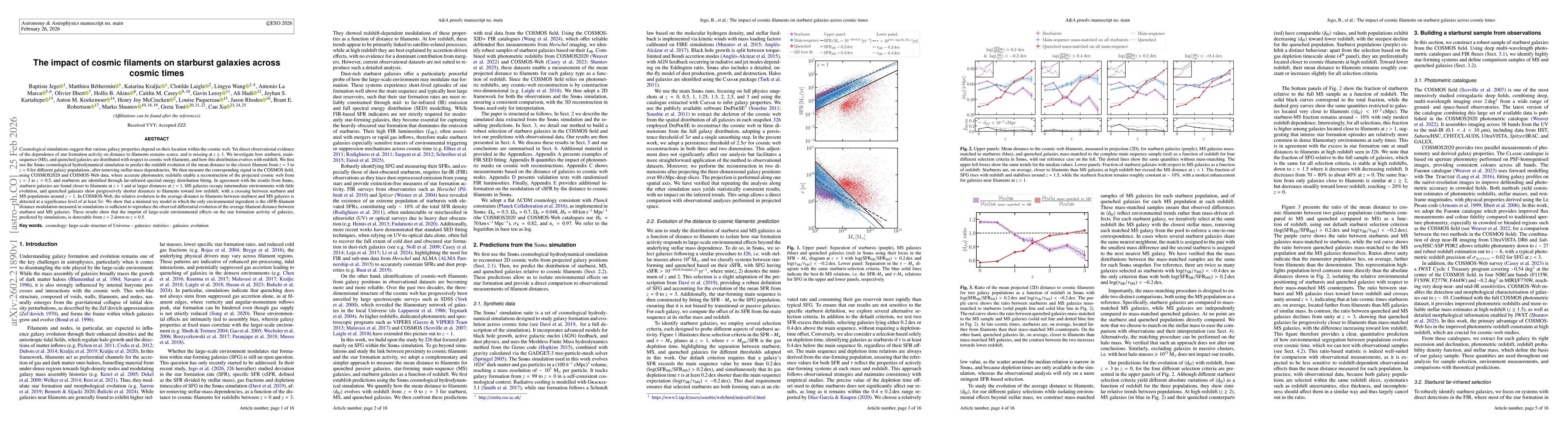 Thumbnail for The impact of cosmic filaments on starburst galaxies across cosmic times