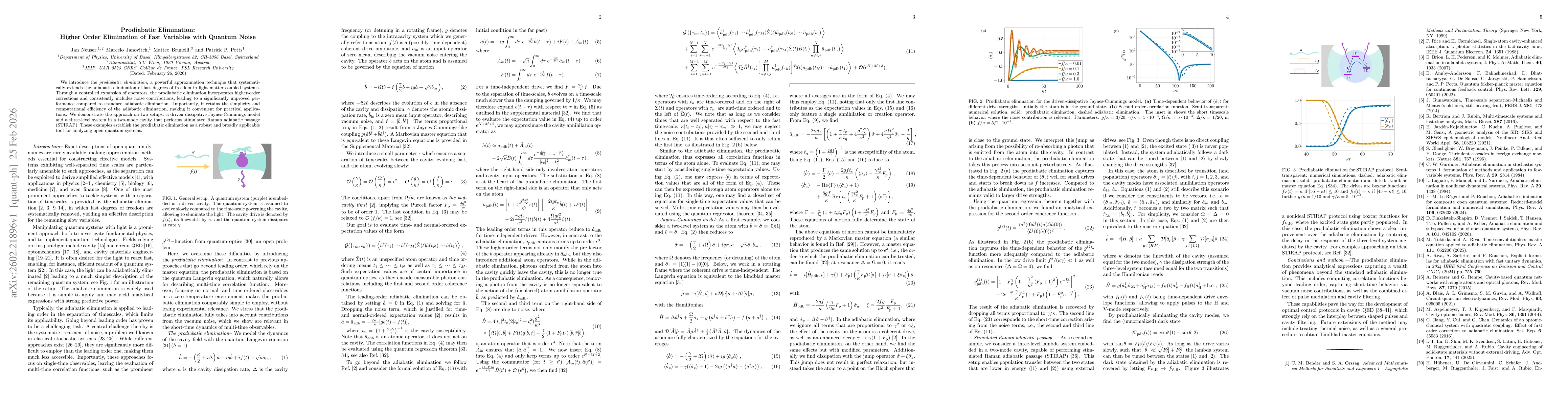 Thumbnail for Prodiabatic Elimination: Higher Order Elimination of Fast Variables with Quantum Noise