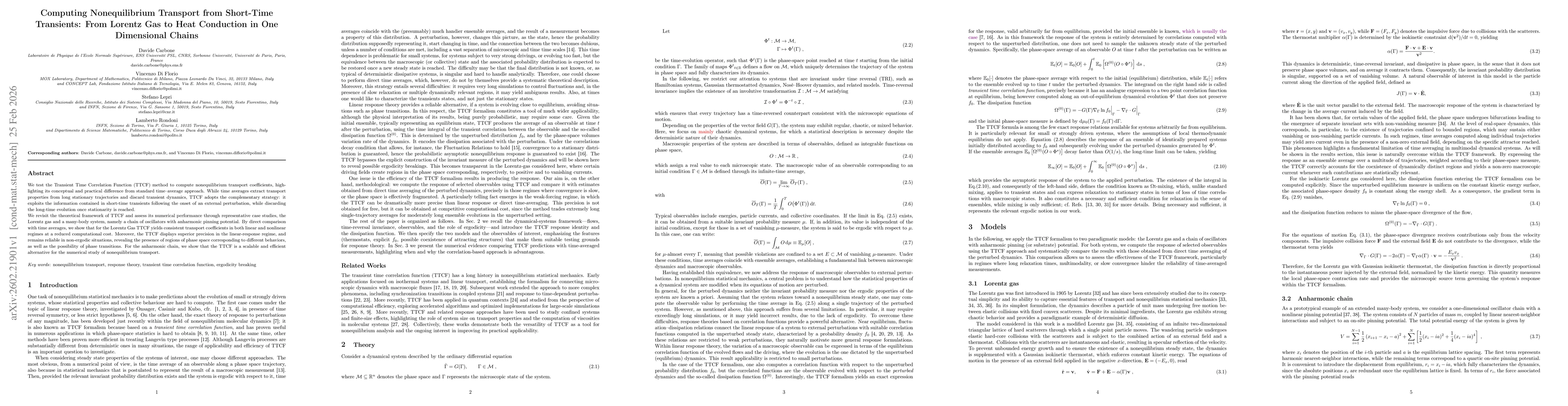Thumbnail for Computing Nonequilibrium Transport from Short-Time Transients: From Lorentz Gas to Heat Conduction in One Dimensional Chains