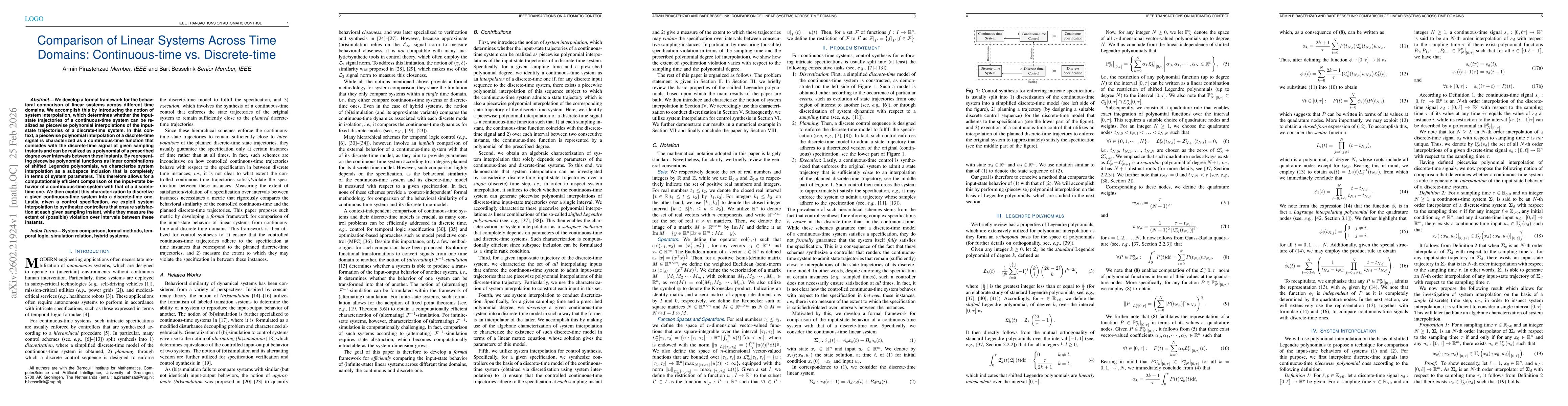 Thumbnail for Comparison of Linear Systems Across Time Domains: Continuous-time vs. Discrete-time