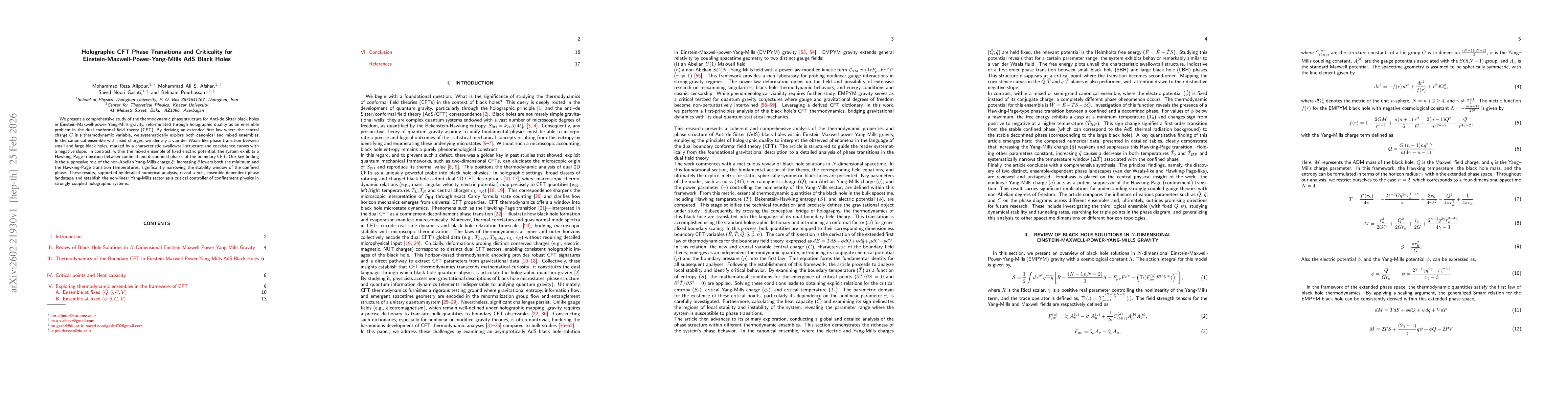 Thumbnail for Holographic CFT Phase Transitions and Criticality for Einstein-Maxwell-Power-Yang-Mills AdS Black Holes