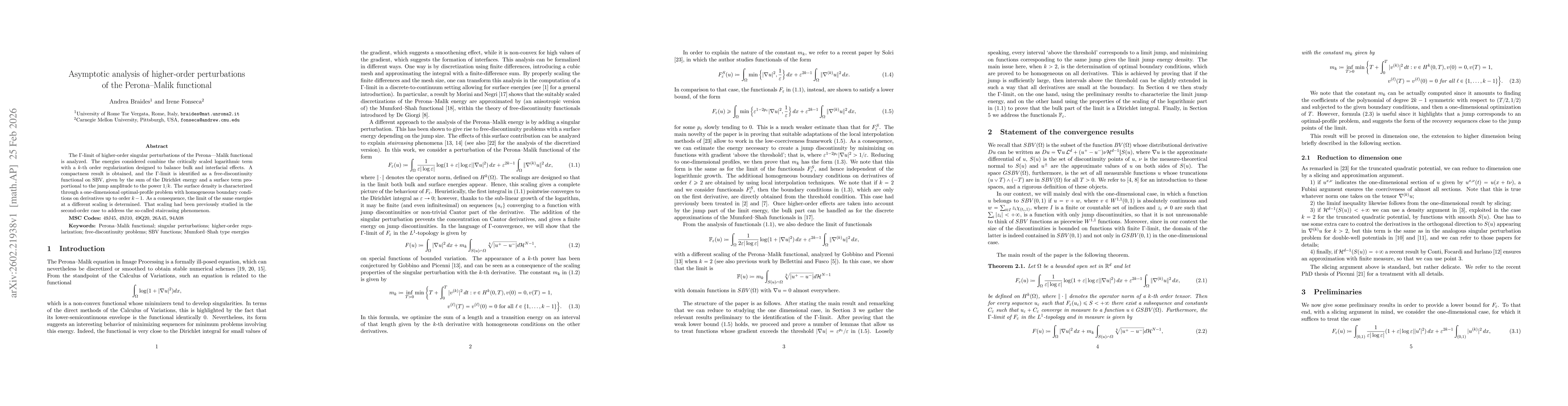 Thumbnail for Asymptotic analysis of higher-order perturbations of the Perona--Malik functional