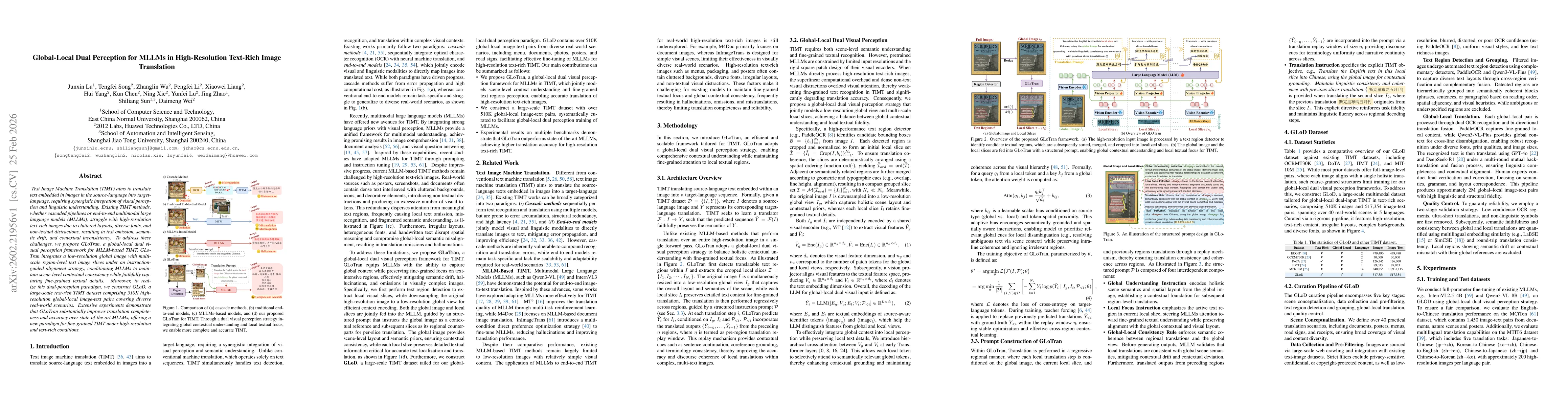 Thumbnail for Global-Local Dual Perception for MLLMs in High-Resolution Text-Rich Image Translation