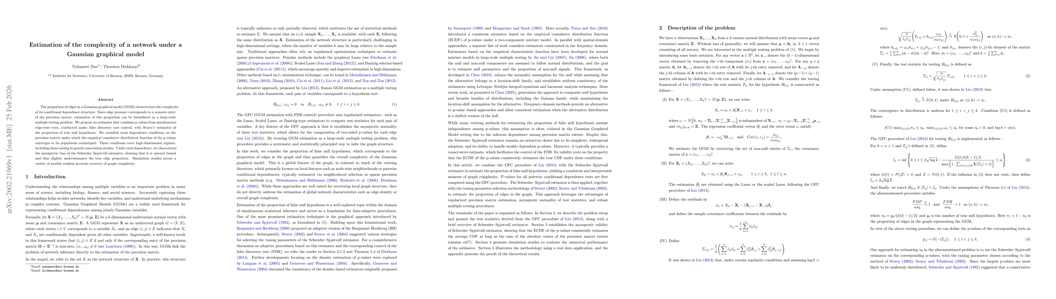 Thumbnail for Estimation of the complexity of a network under a Gaussian graphical model