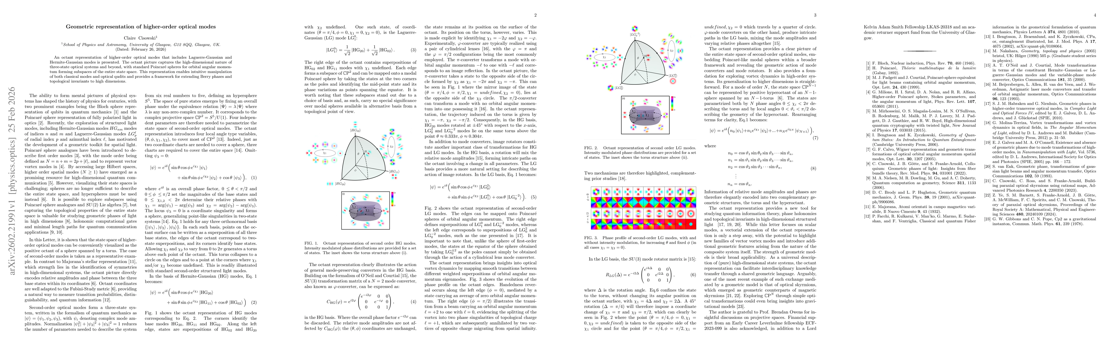 Thumbnail for Geometric representation of higher-order optical modes