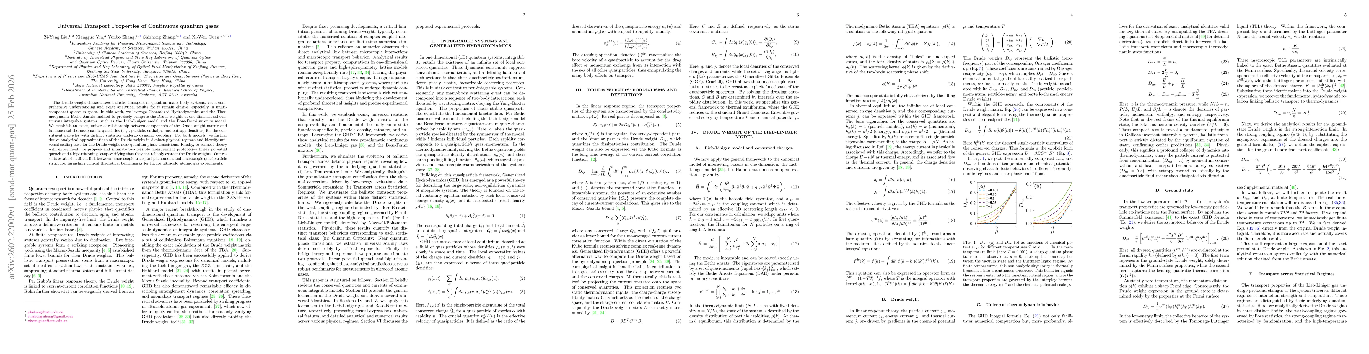 Thumbnail for Universal Transport Properties of Continuous quantum gases