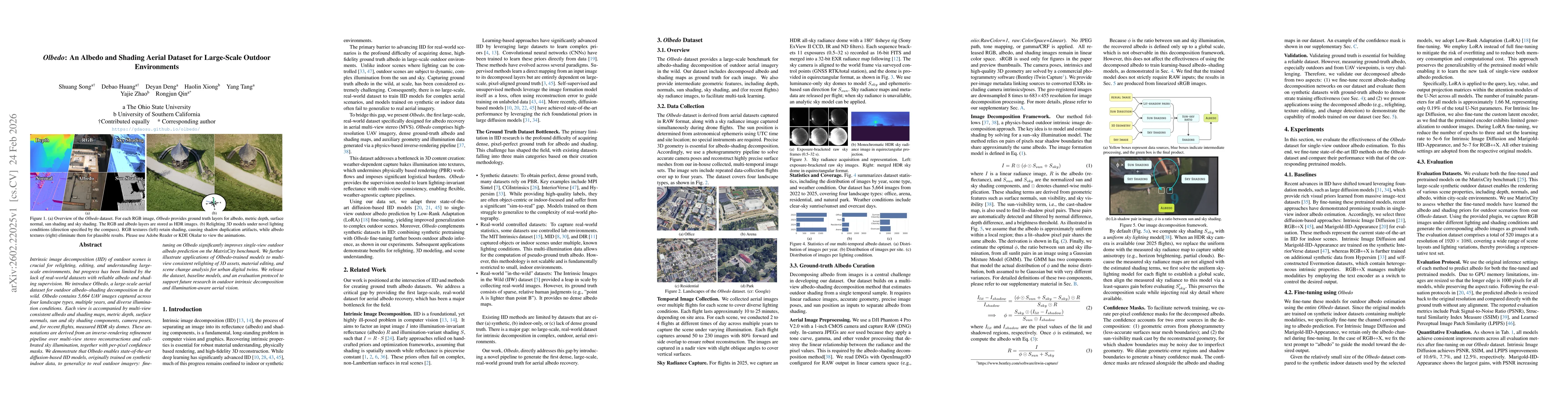 Thumbnail for Olbedo: An Albedo and Shading Aerial Dataset for Large-Scale Outdoor Environments