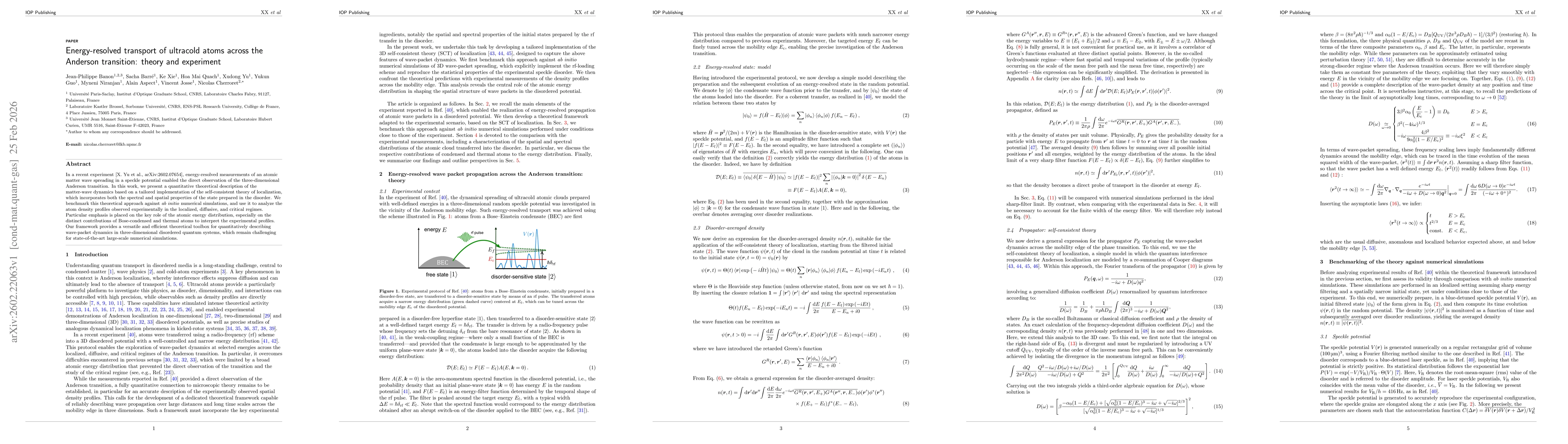 Thumbnail for Energy-resolved transport of ultracold atoms across the Anderson transition: theory and experiment