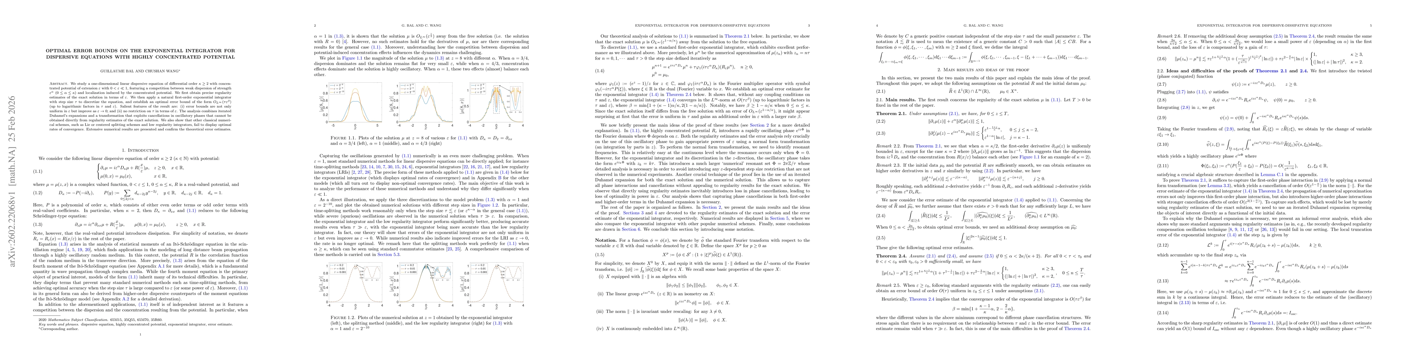 Thumbnail for Optimal error bounds on the exponential integrator for dispersive equations with highly concentrated potential
