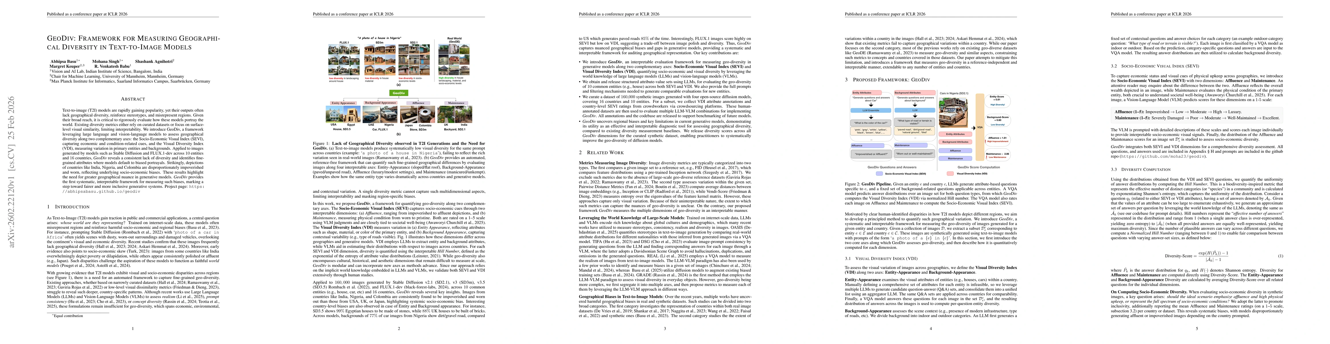 Thumbnail for GeoDiv: Framework For Measuring Geographical Diversity In Text-To-Image Models