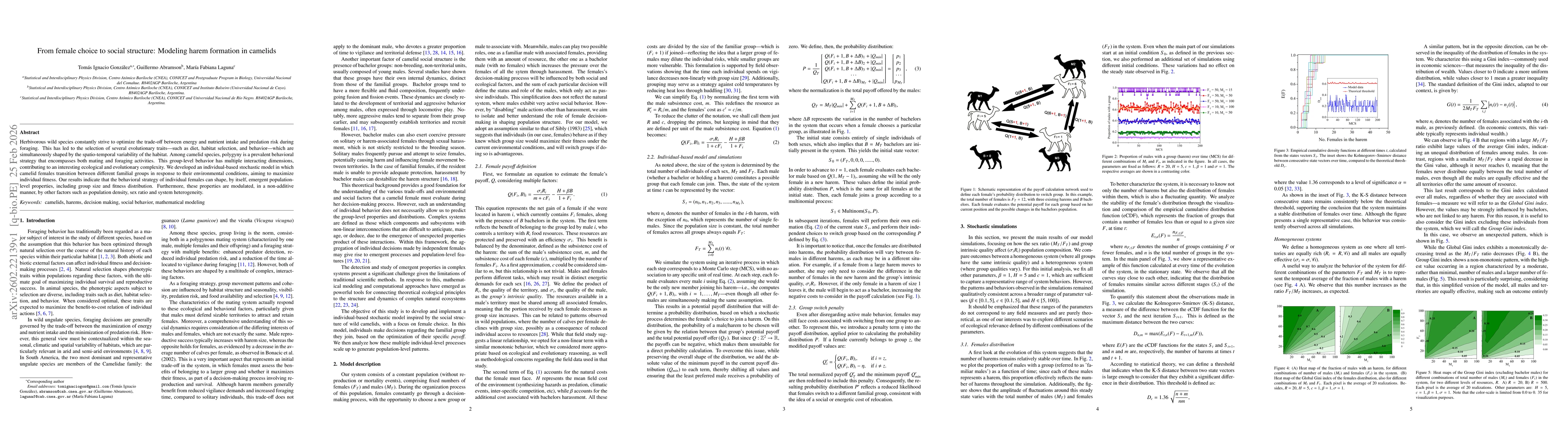 Thumbnail for From female choice to social structure: Modeling harem formation in camelids