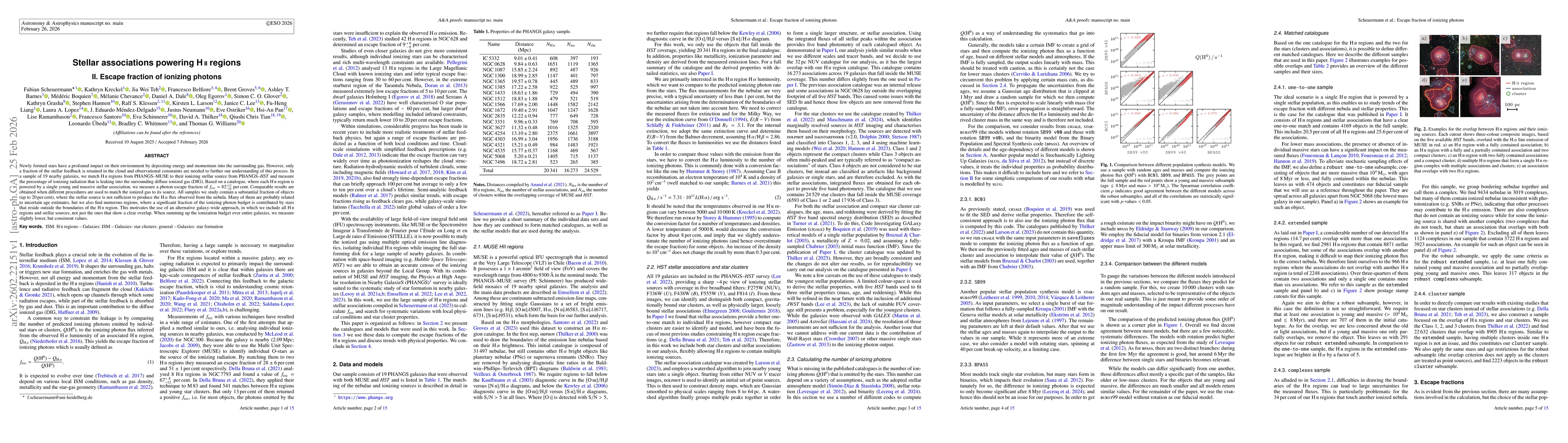 Thumbnail for Stellar associations powering HII regions $\unicode{x2013}$ II. Escape fraction of ionizing photons