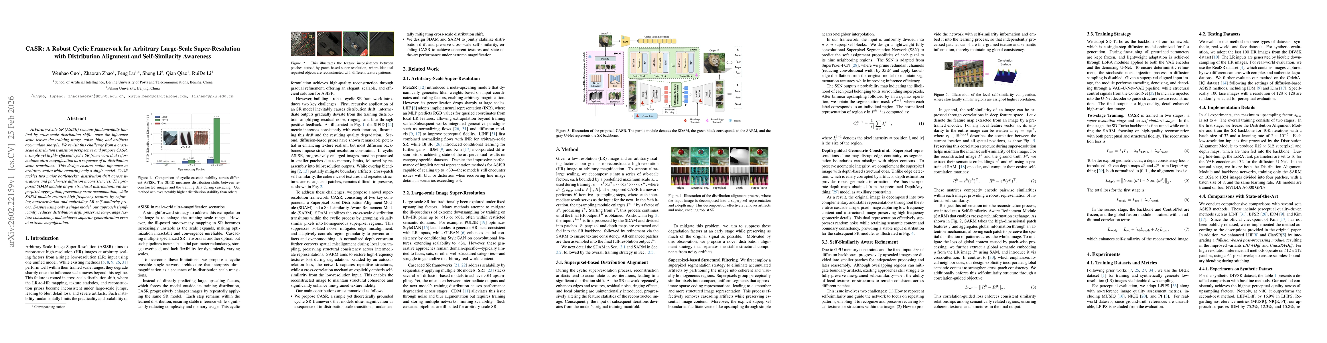 Thumbnail for CASR: A Robust Cyclic Framework for Arbitrary Large-Scale Super-Resolution with Distribution Alignment and Self-Similarity Awareness