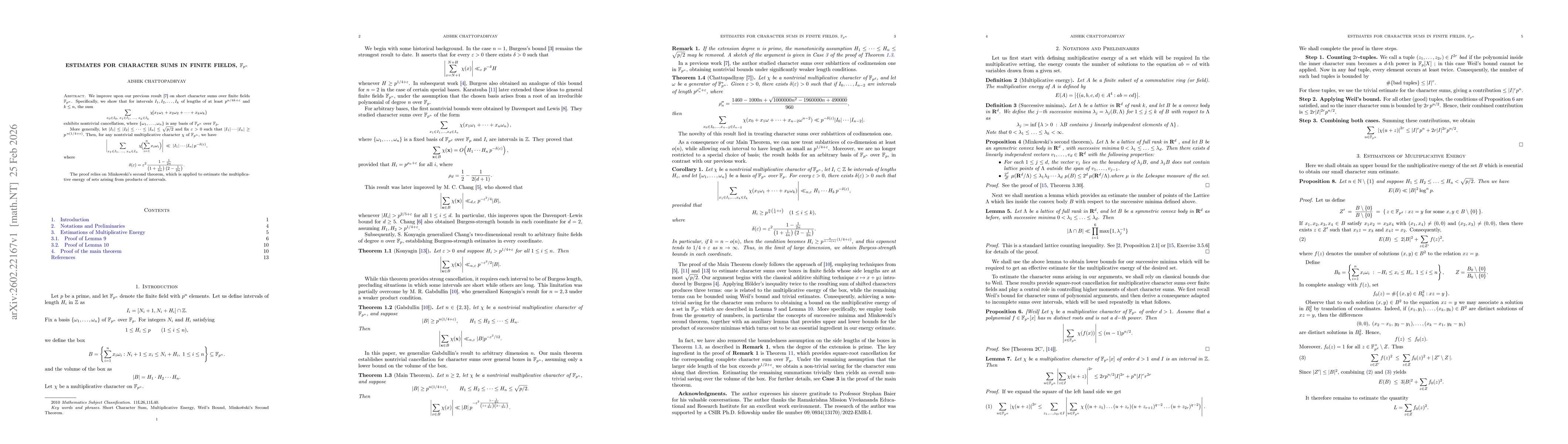 Thumbnail for Estimates for Character Sums in Finite Fields, $\mathbb{F}_{p^n}$