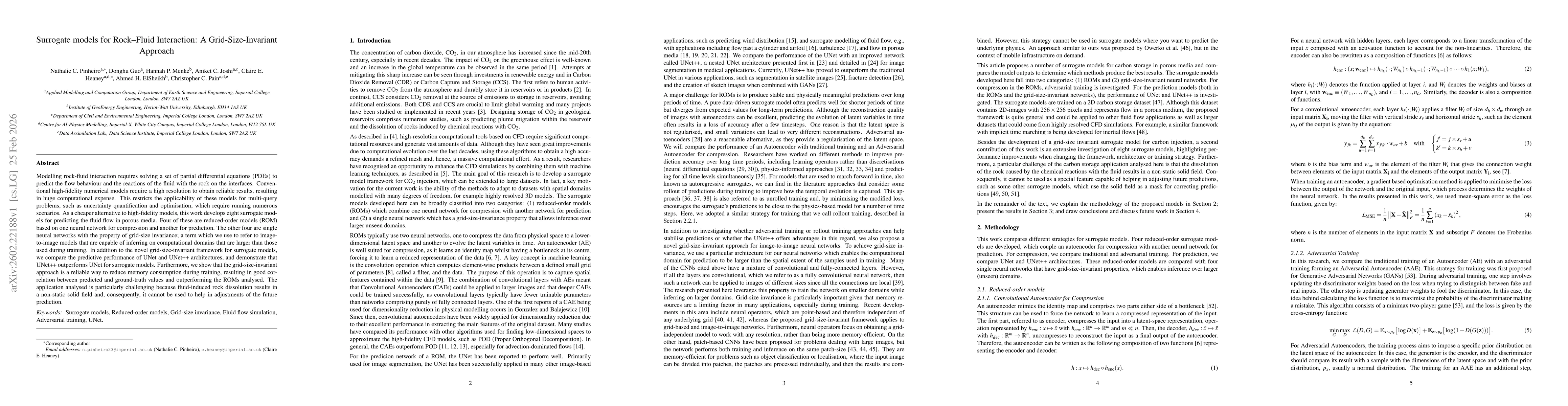 Thumbnail for Surrogate models for Rock-Fluid Interaction: A Grid-Size-Invariant Approach
